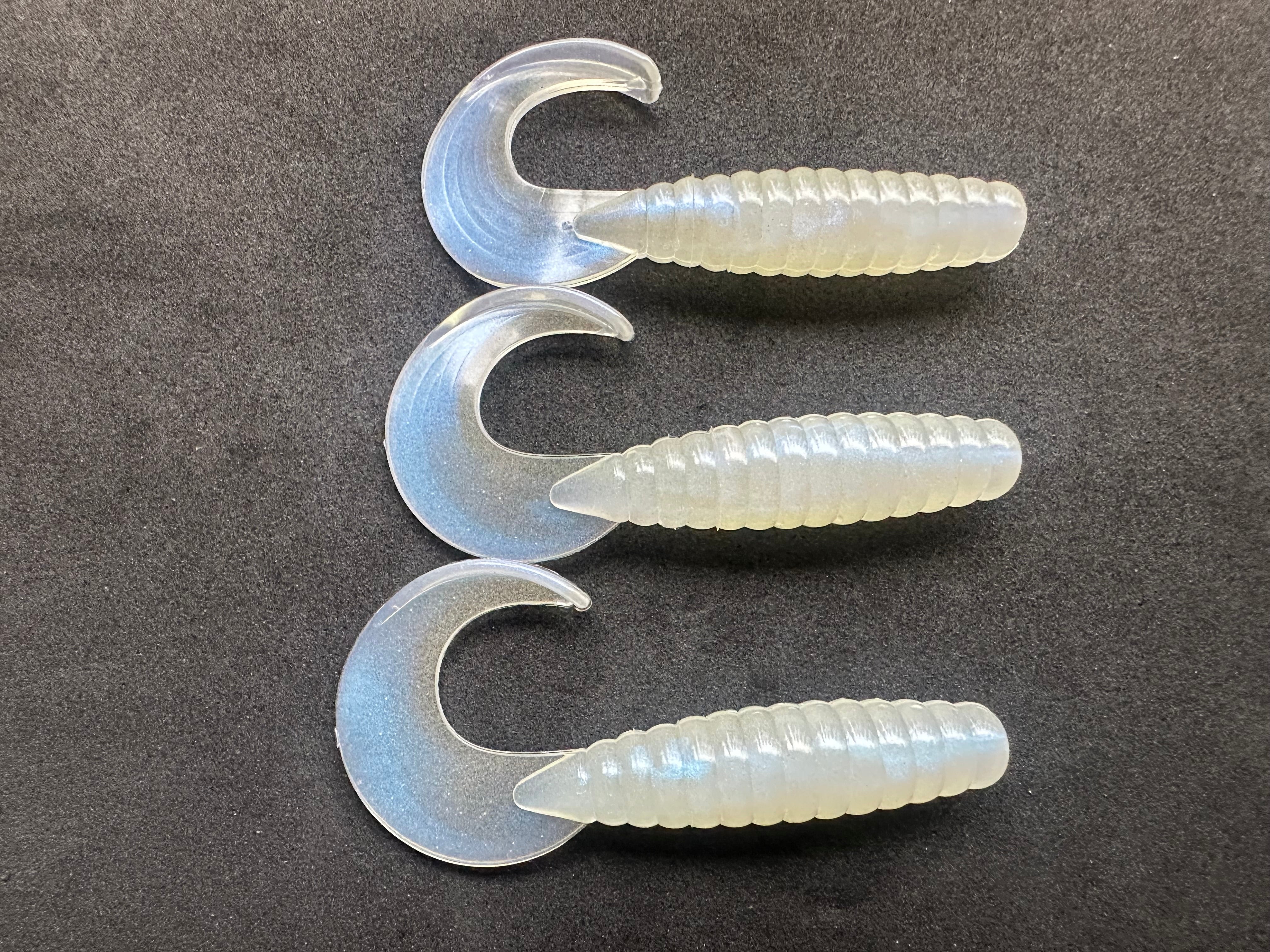 4" "Pearl/Glow" Curly Tail (12 Pack)