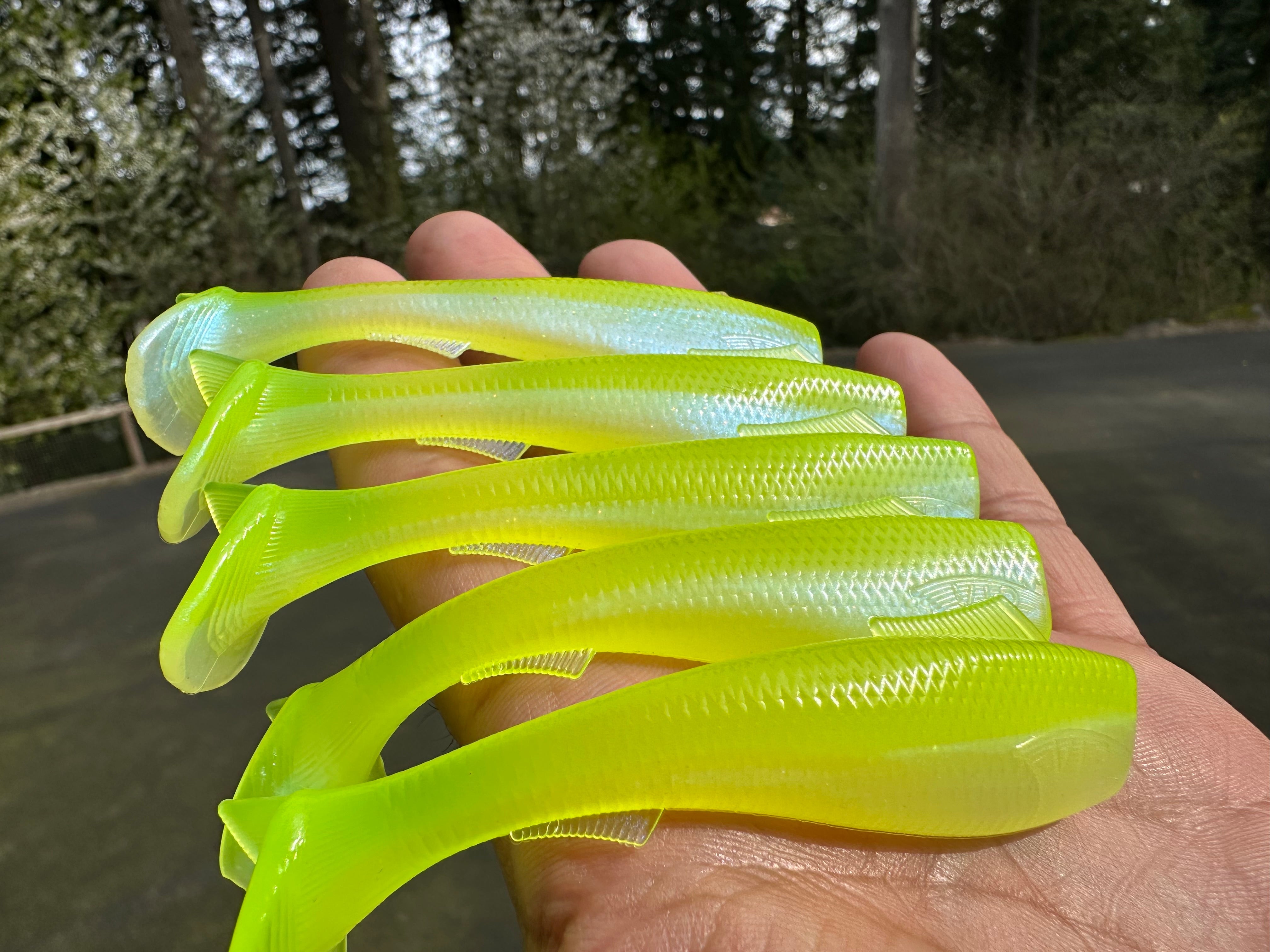 3.5” VIP “Chartreuse/Pearl” Swim Bait (Single Bait)
