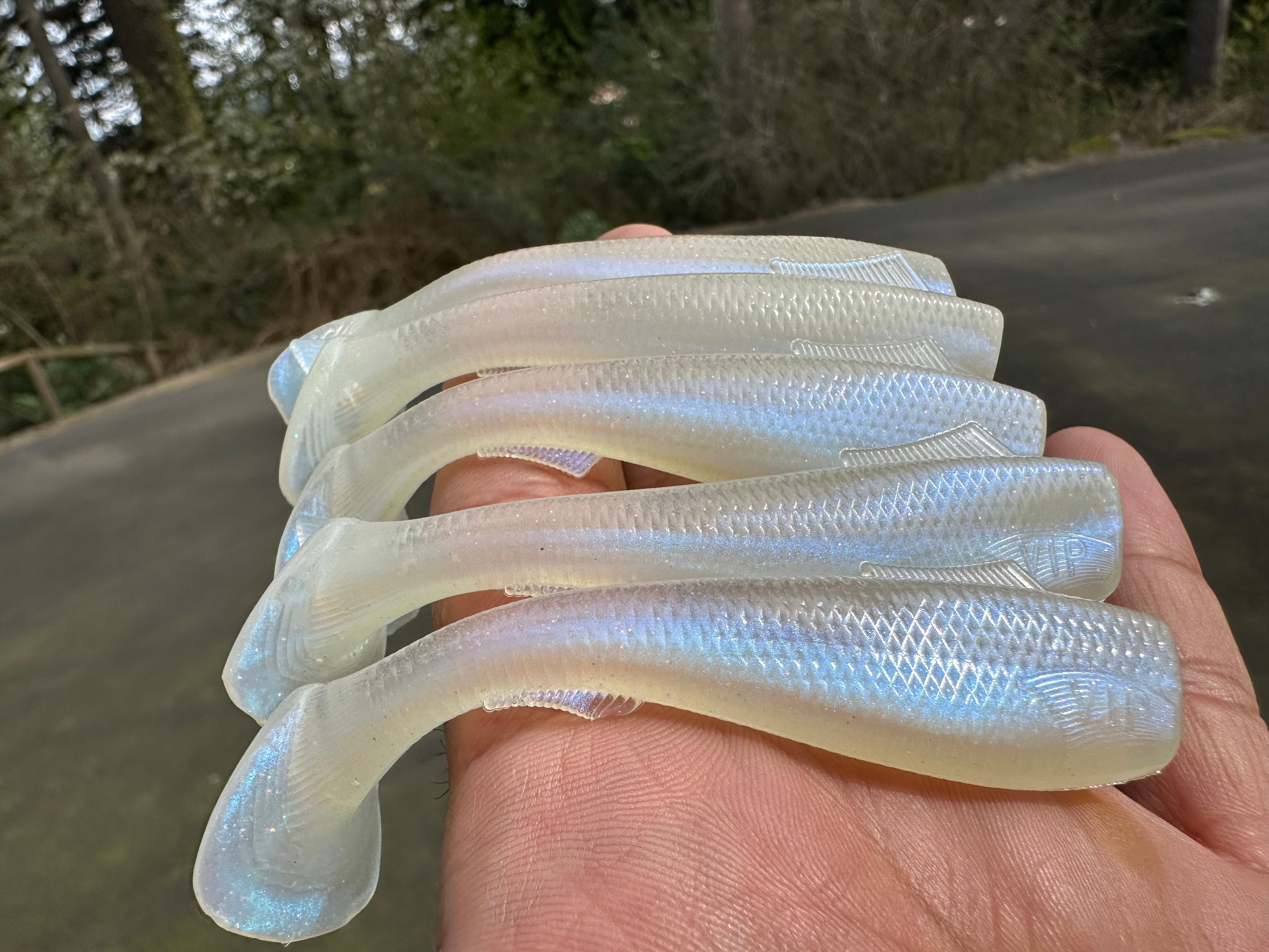 3.5” VIP “Glow/Pearl” Swim Bait (Single Bait)