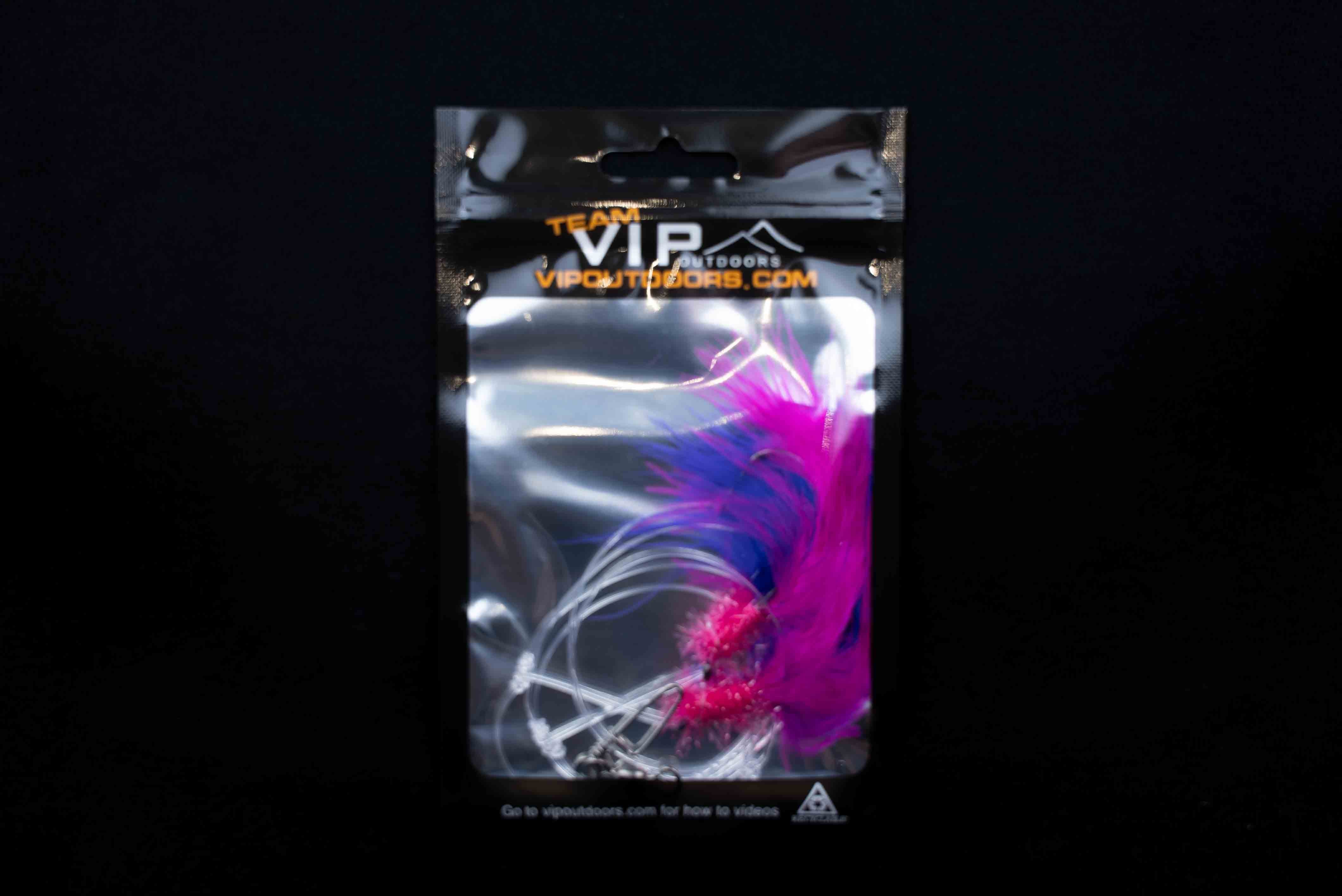 VIP Double Hook Shrimp Flies "Pink/Purple" (60lb)