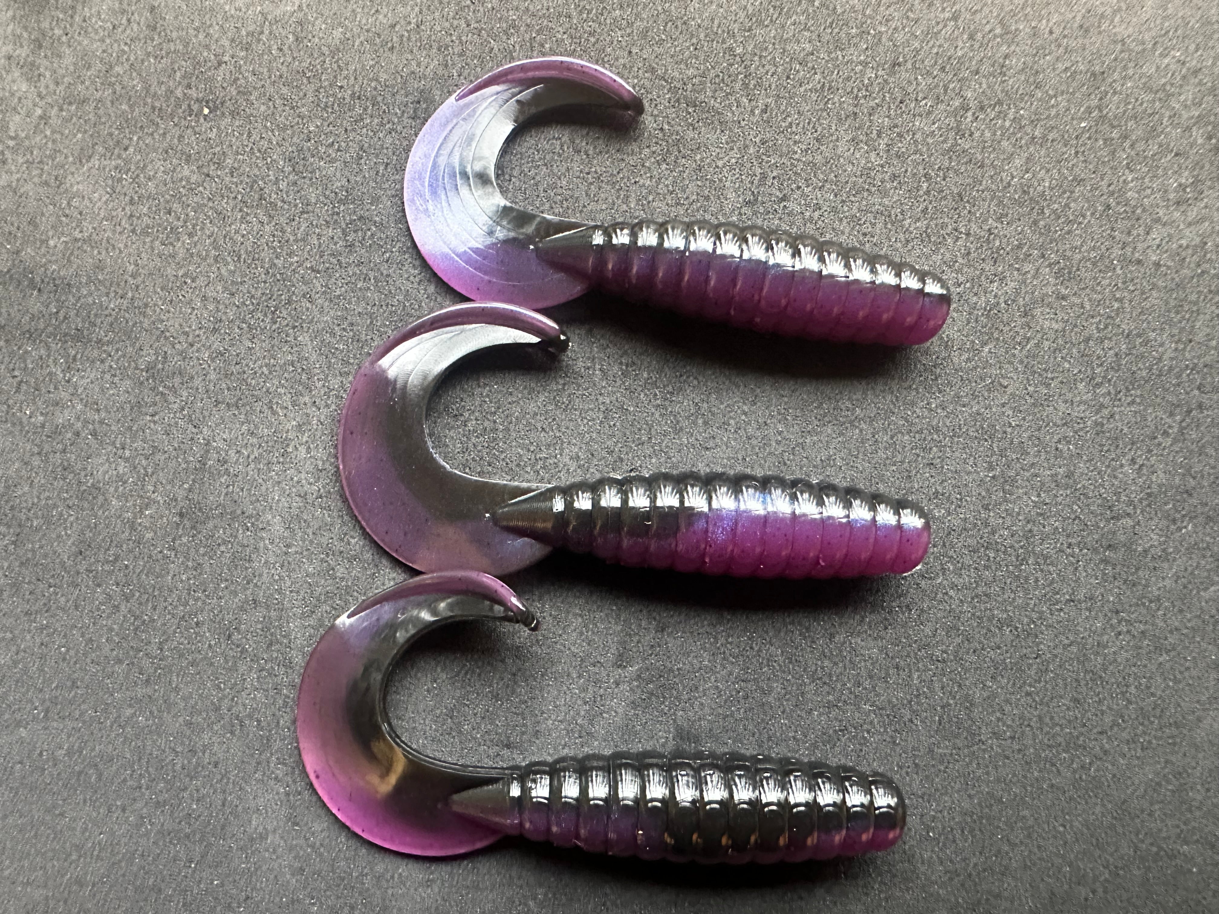 4" "Purple Reaper" Curly Tail (12 Pack)