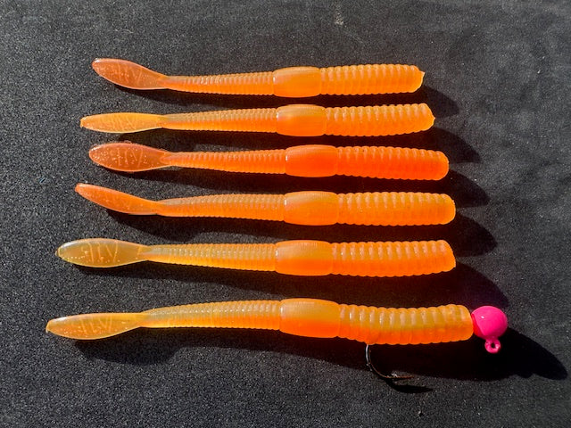 4" (Maui Waui) Steelhead Worms (6 Pack)