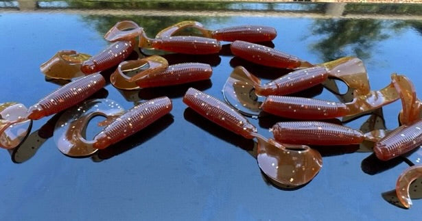 4" "Root Beer" Curly Tail (12 Pack)
