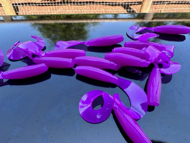 4" "Purple" Curly Tail (12 Pack)