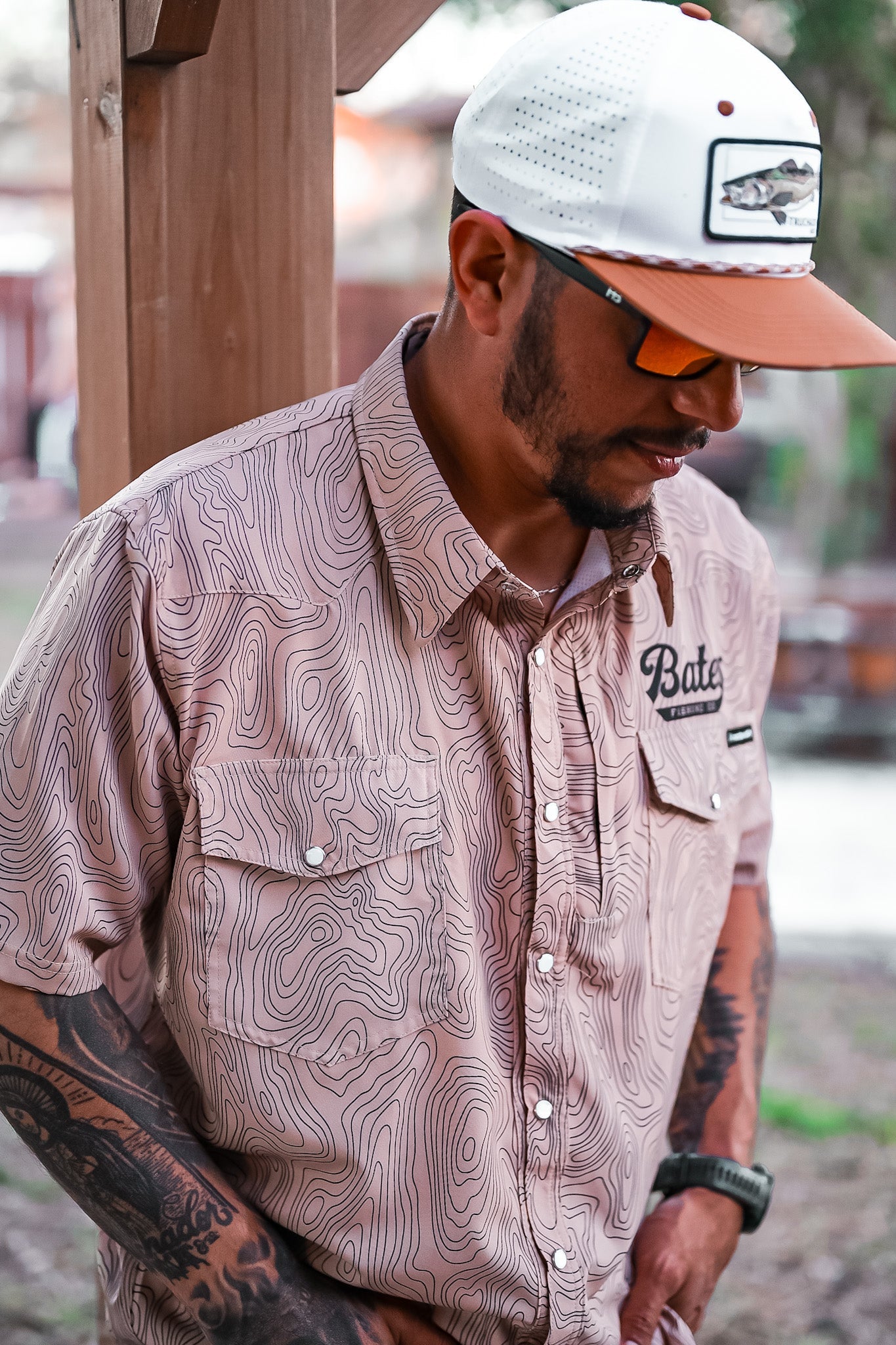 Bates Fishing X Truchador Lucky fishing shirt  ( Tan )
