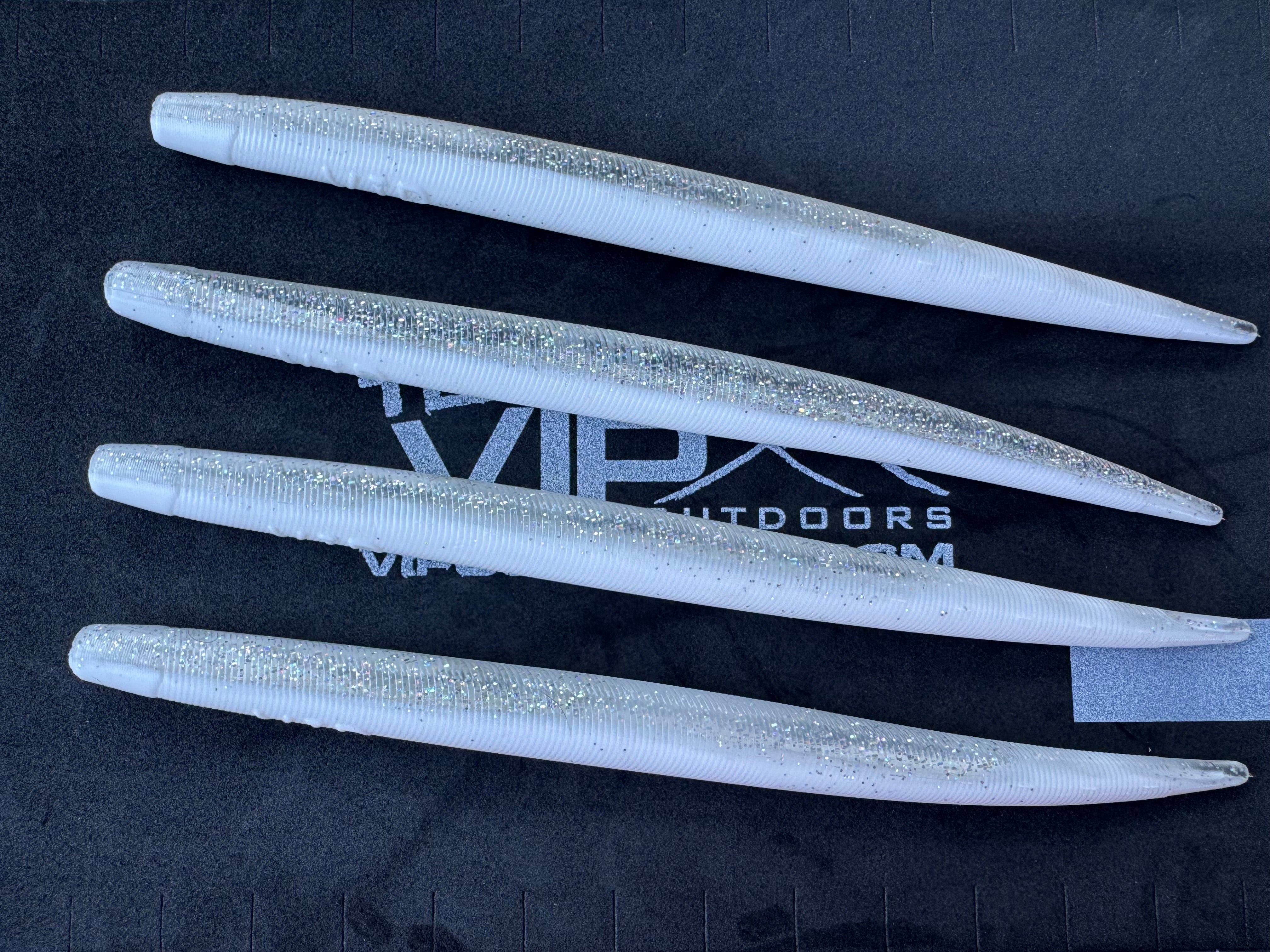 9" White/Silver Eel - Single Bait