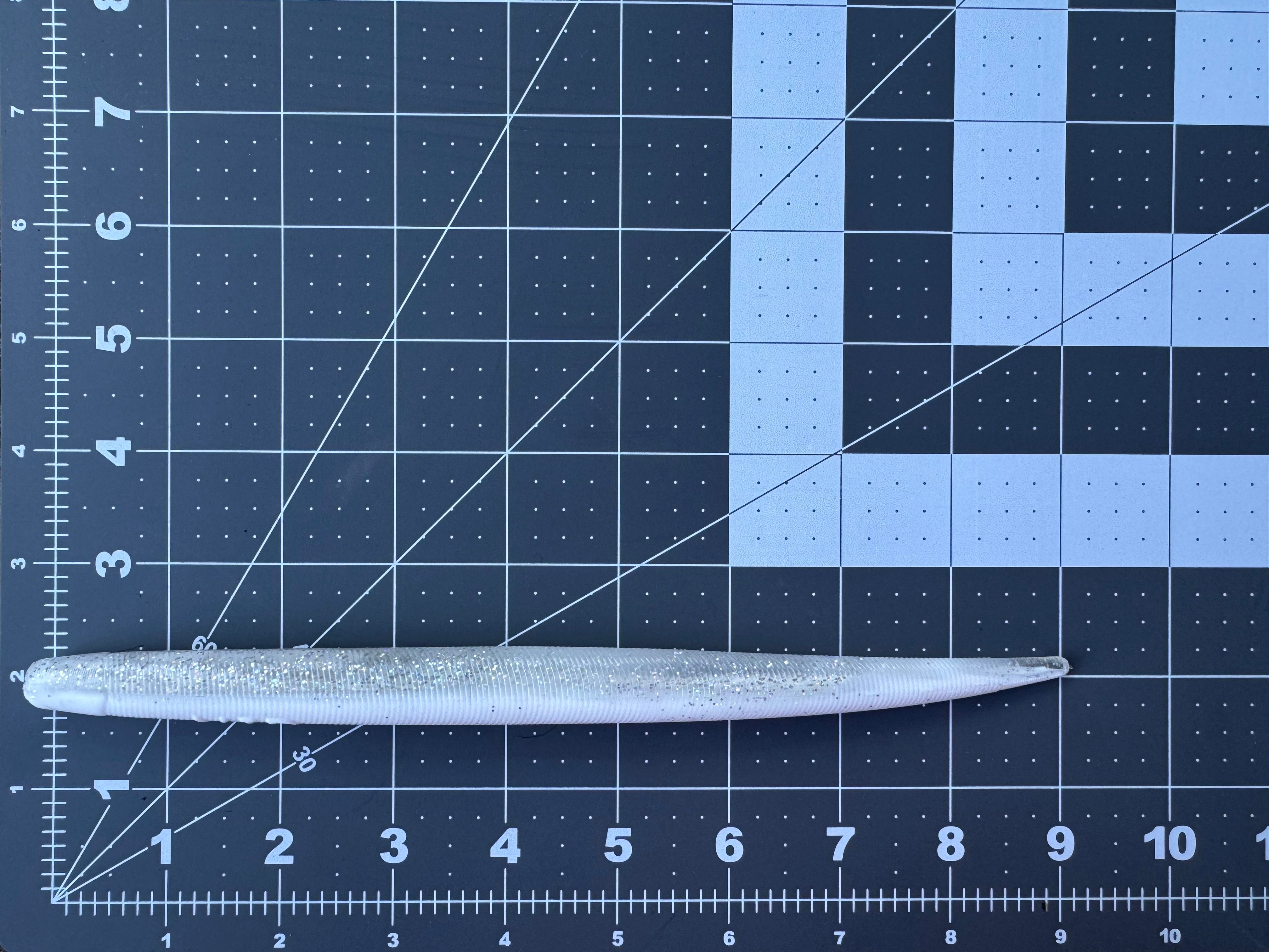 9" White/Silver Eel - Single Bait