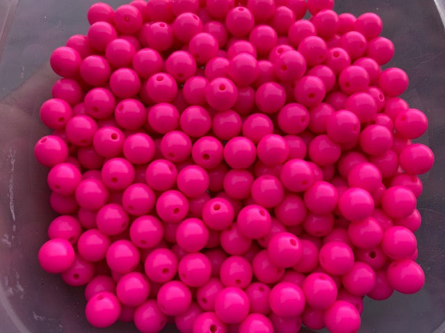 6mm "Solid Pink" Beads (50 Pack)