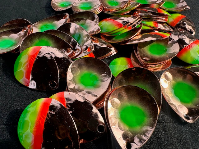 #3.5 Colorado "Green Dot Copper Mex Hat"  Spinner Blade (Single Blade)