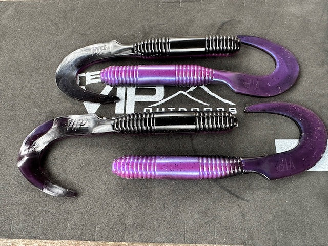 6" "Purple Reaper" Curly Tail - (Single Bait)