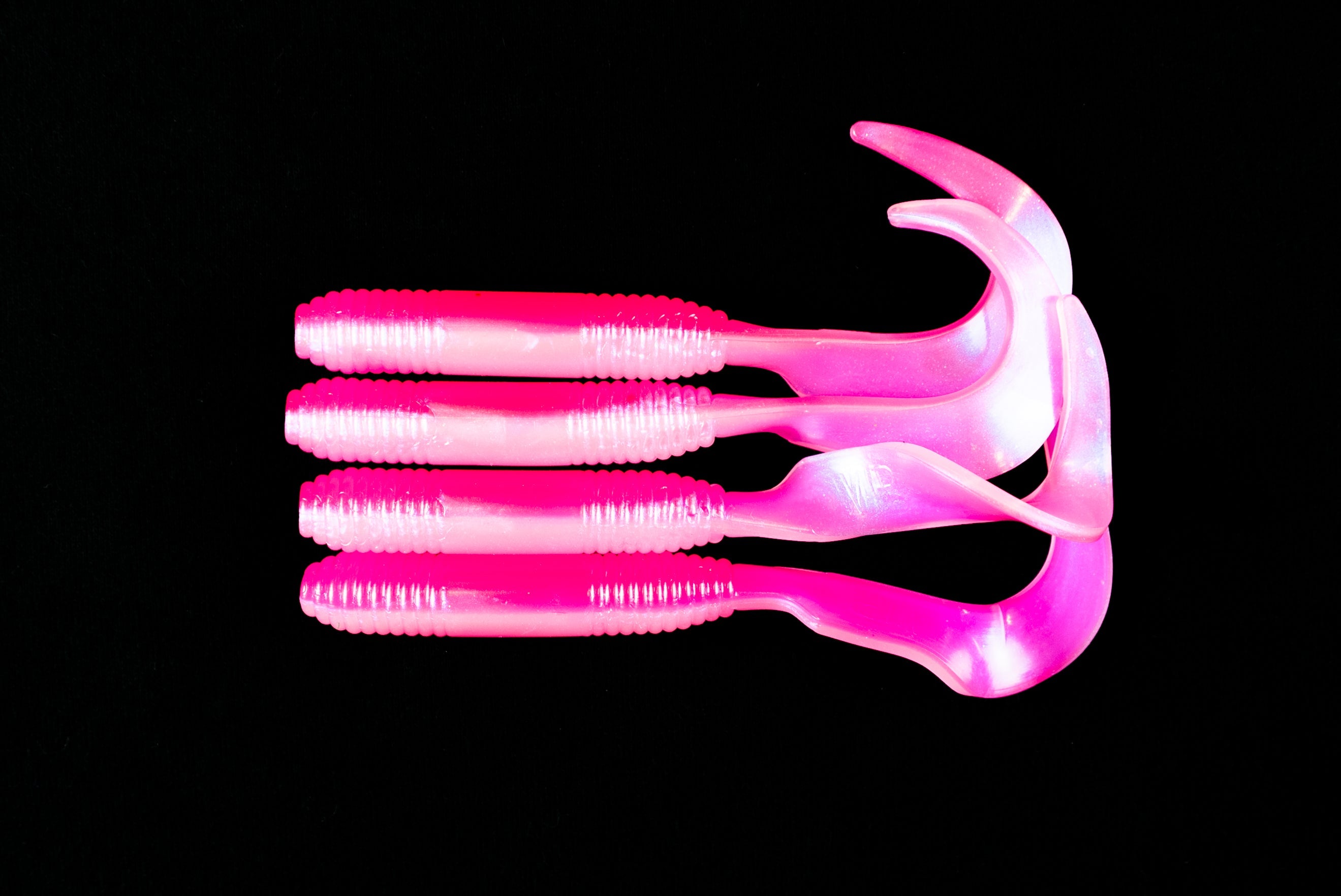 6" "Pink Pearl" Curly Tail - (Single Bait)