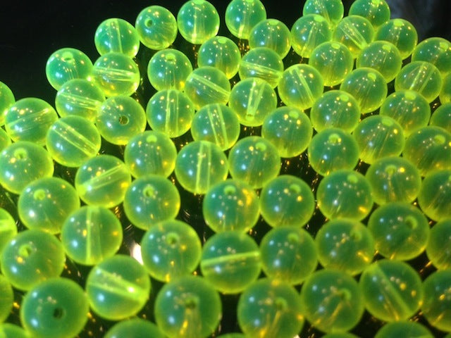 8mm Guide Green "Chartreuse" Beads (50 Pack)